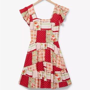 Her Universe Strawberry ShortCake Patchwork Ruffle Dress